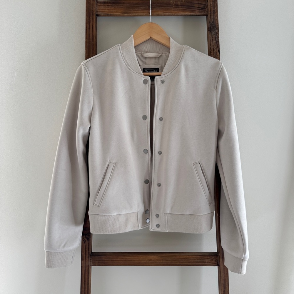 Abercrombie & Fitch Faux Suede Bomber Jacket